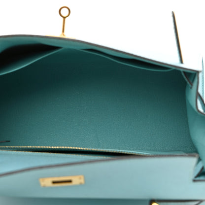Hermes Epsom Kelly Sellier 28 Bleu Atoll 5 of 21
