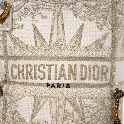 Christian Dior Canvas Embroidered Reve d'Infini Small D-Bubble Bucket Bag Gold 8 of 14