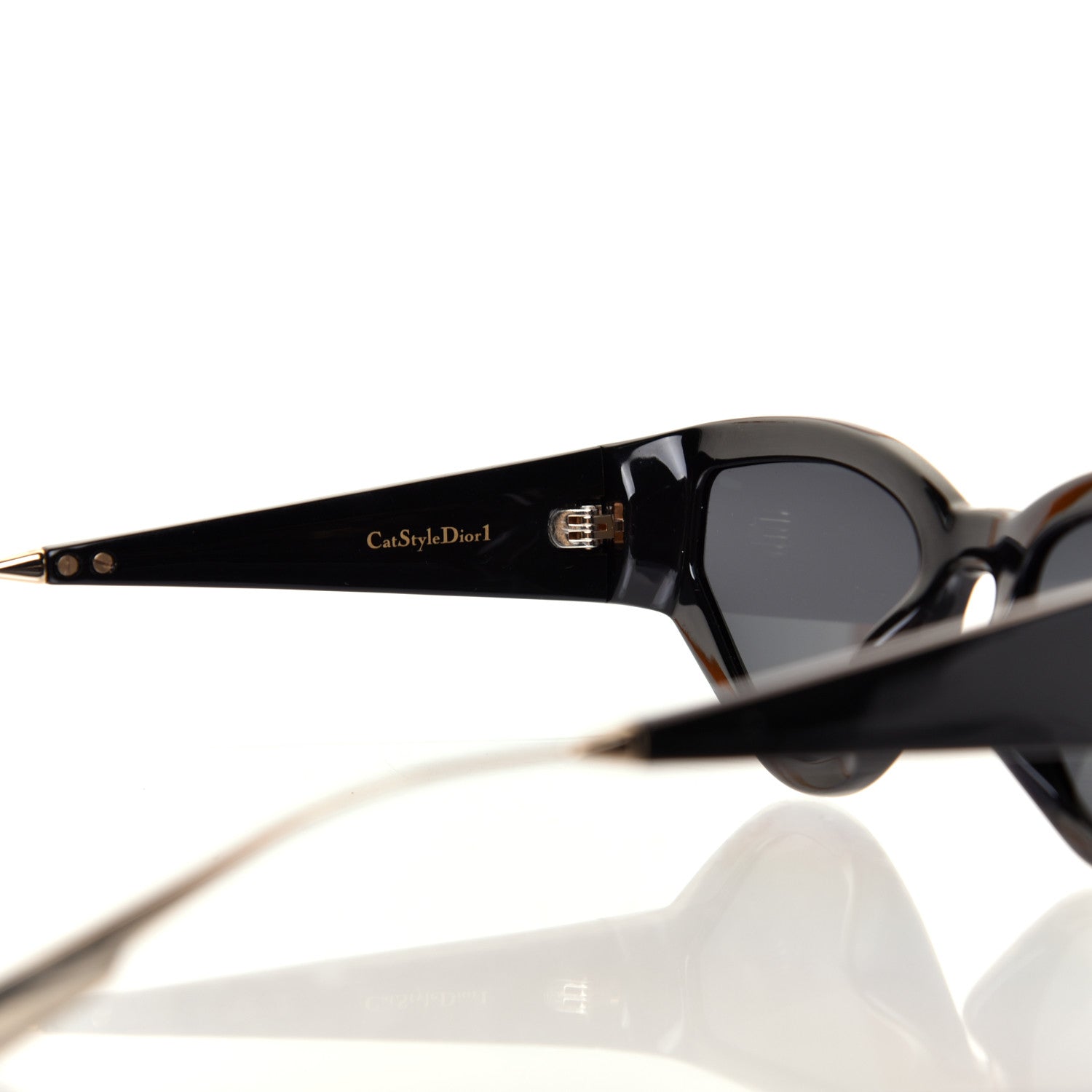 Christian Dior Cat Style Dior 1 Sunglasses Black 5 of 7