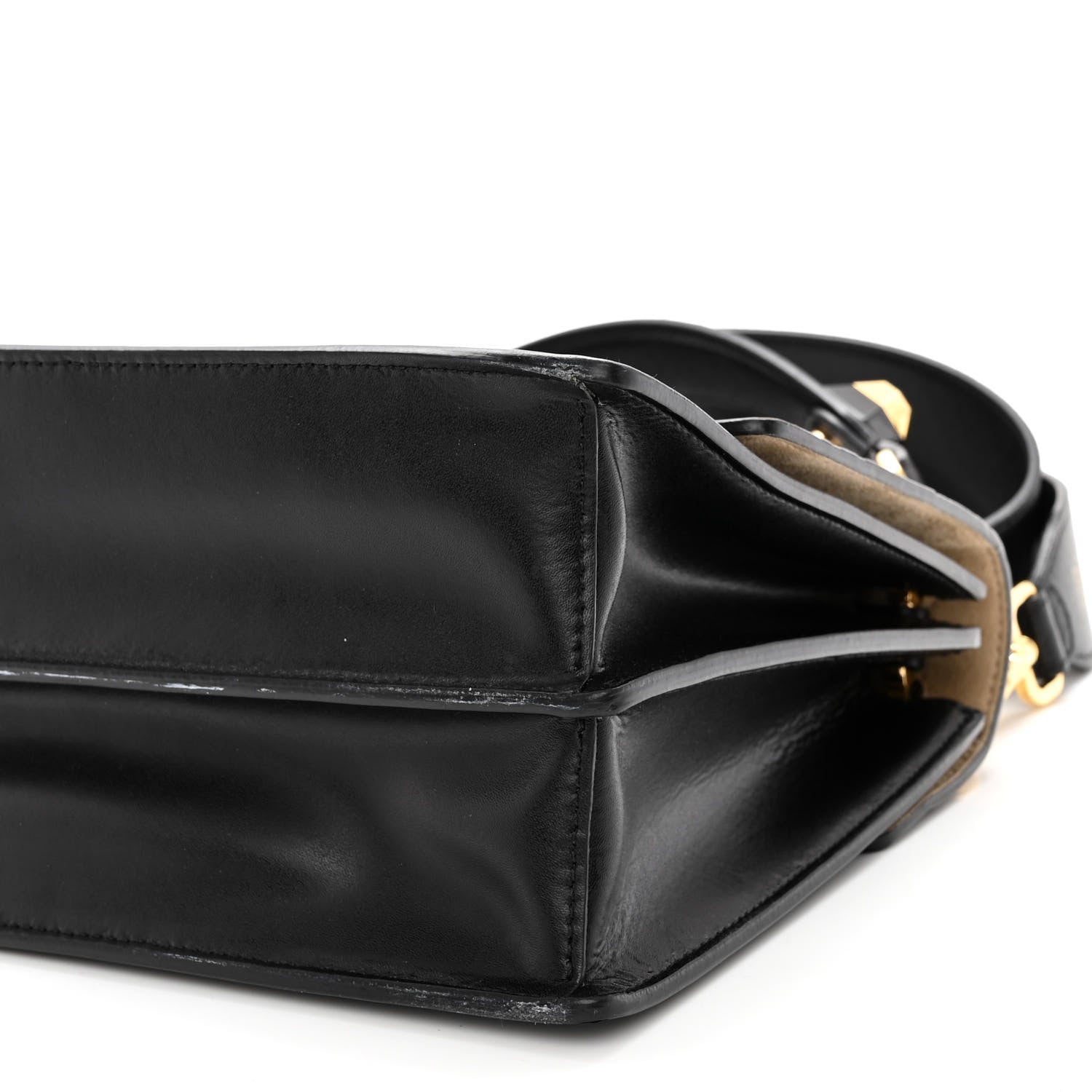 Fendi Vitello Liberty Bi-Color FF 1974 Embossed Kan I Shoulder Bag Black Maya 11 of 13