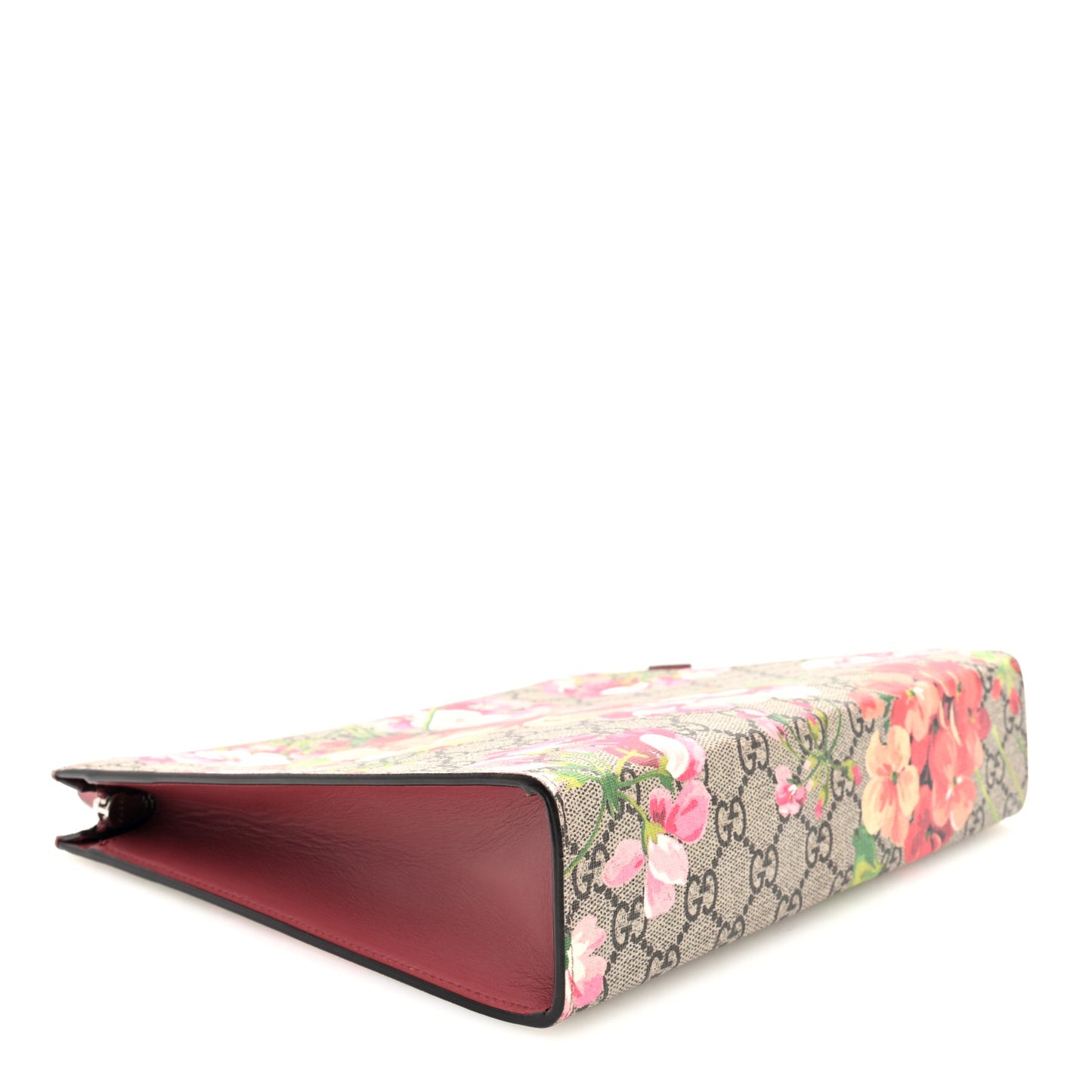 GG Supreme Monogram Blooms Large Cosmetic Case Beige Multicolor Dry Rose