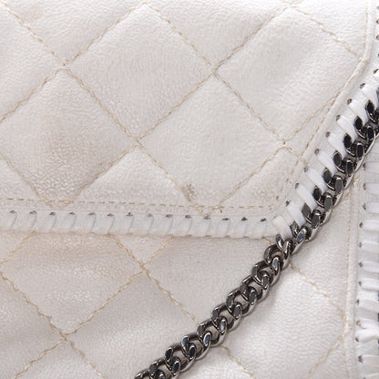 Stella McCartney Shaggy Deer Quilted Mini Falabella Fold Over Tote Chalk 16 of 17