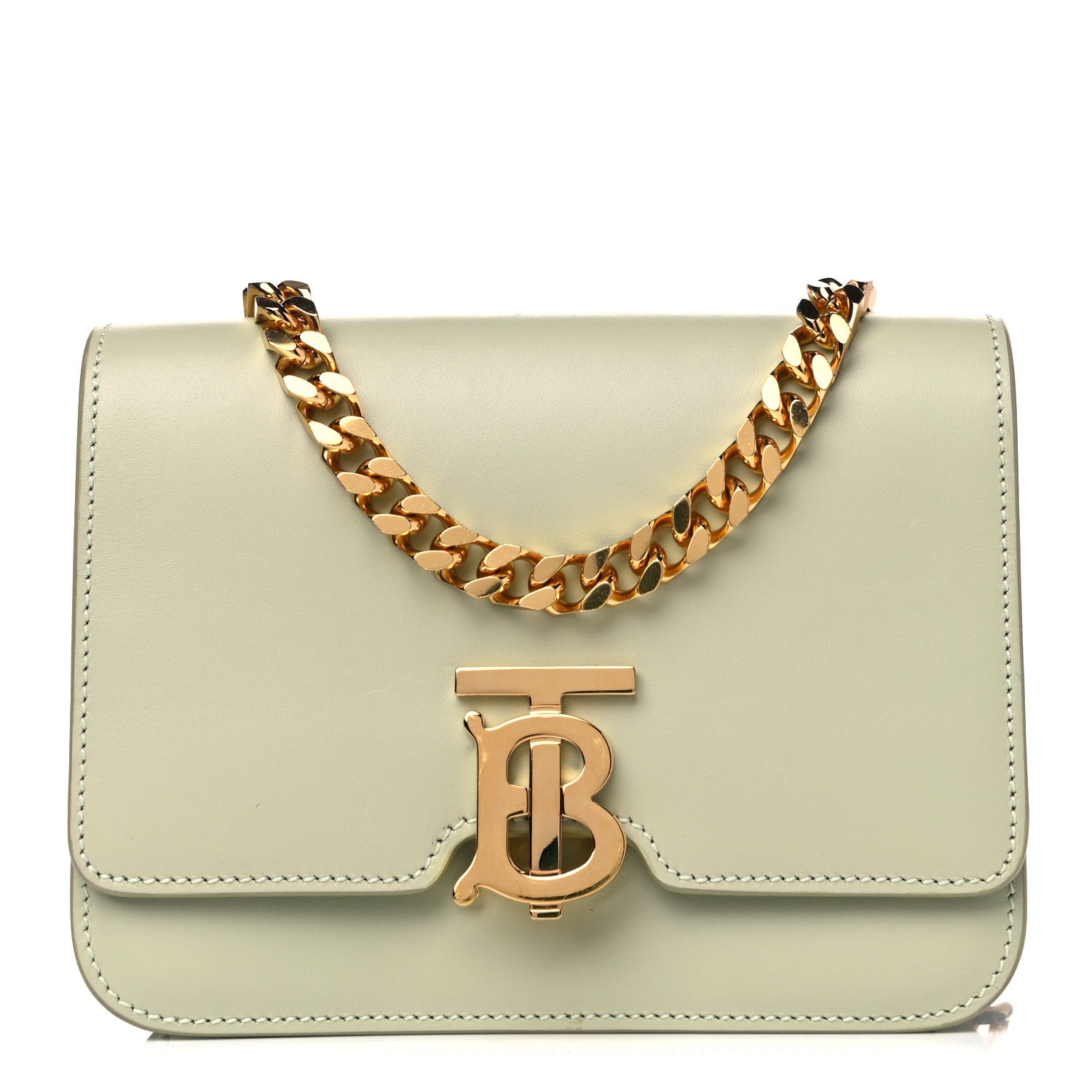 Burberry Calfskin TB Chain Belt Bag Green 1 of 5