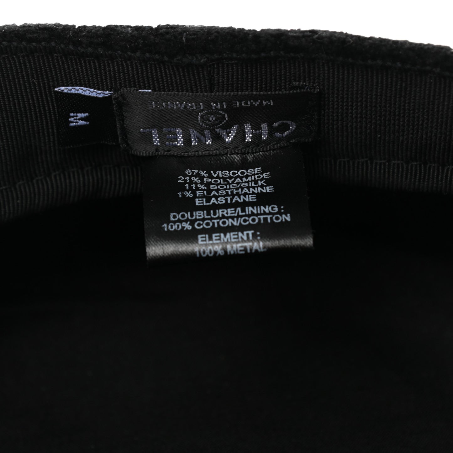 Viscose Silk Quilted CC Cap M Black