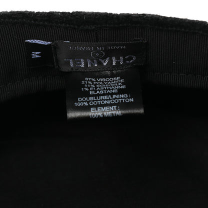 Chanel Viscose Silk Quilted CC Cap M Black 7 of 8