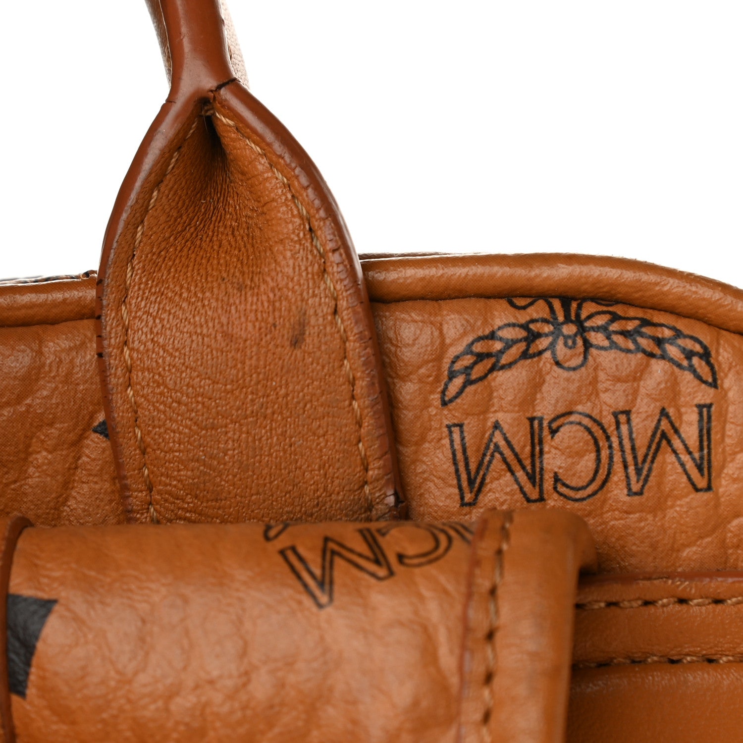 MCM Visetos Medium Duke Backpack Cognac 11 of 12