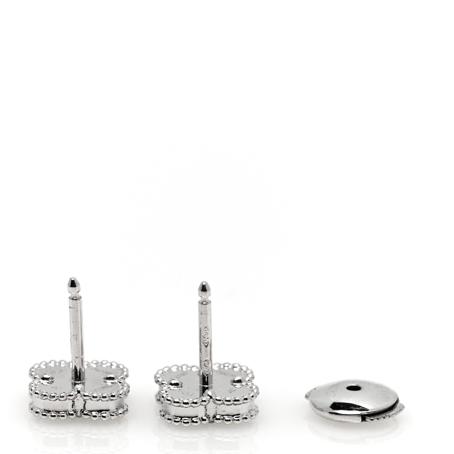 18K White Gold Mother of Pearl Sweet Alhambra Earrings
