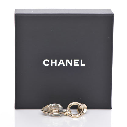Chanel Resin Pearl CC Heart Charm Brooch Gold 6 of 6
