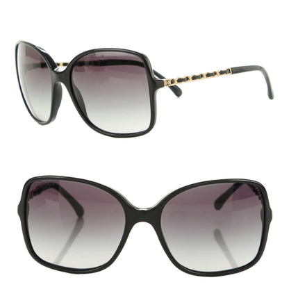 Chanel Lambskin Square Chain Sunglasses 5210-Q Black 1 of 7