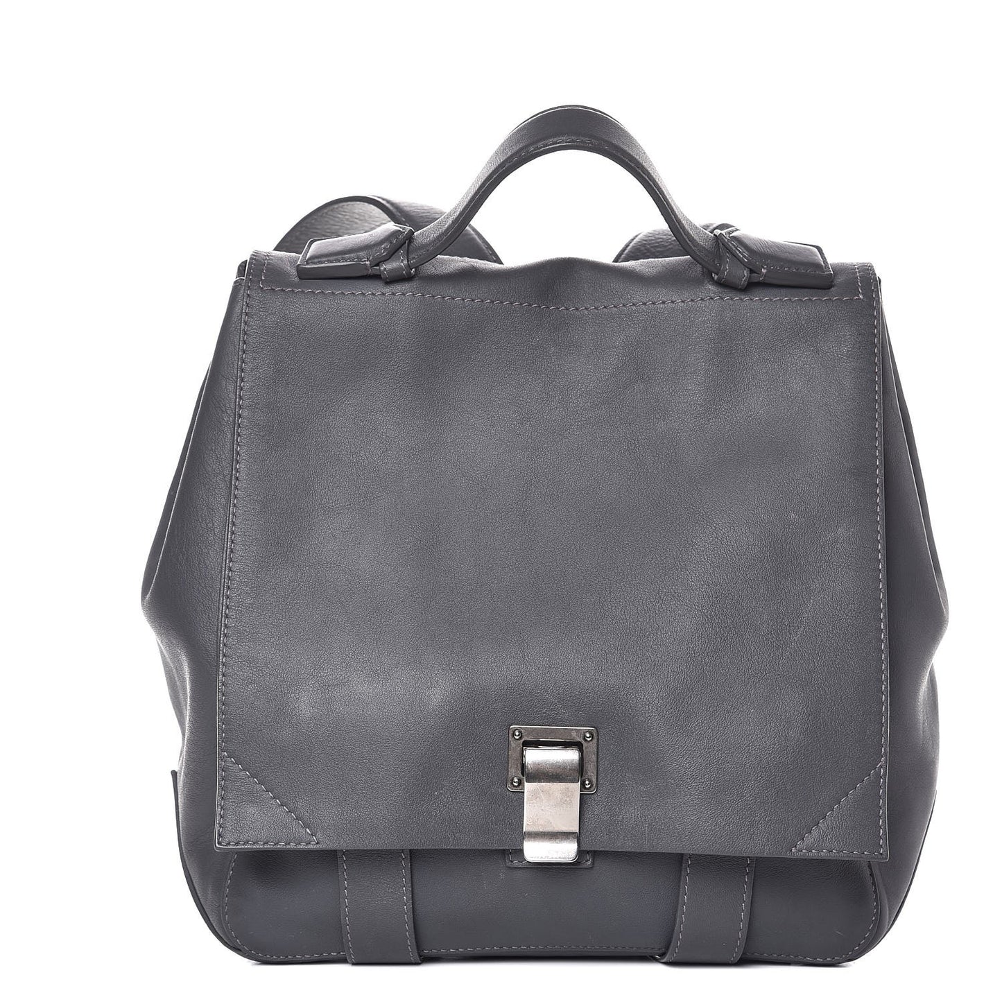 Calfskin Small PS Courier Backpack Heather Grey