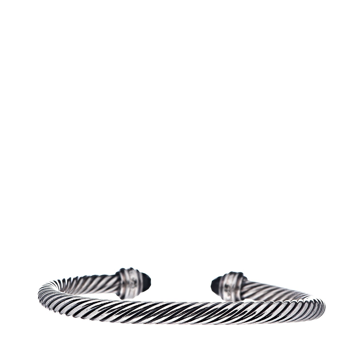 Sterling Silver Diamond Black Onyx 5mm Cable Classics Princess Bracelet