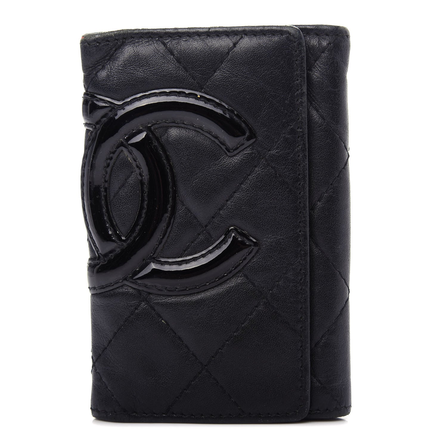 Chanel Calfskin Quilted Cambon 6 Key Holder Black 1 of 8