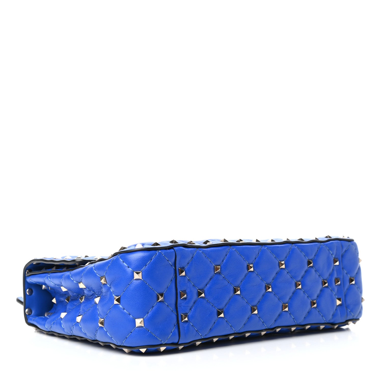 Valentino Garavani Nappa Medium Rockstud Spike Shoulder Bag Acid Blue 4 of 8