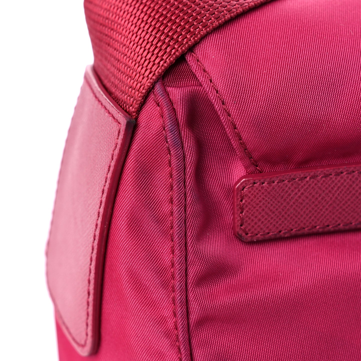 Tessuto Nylon Saffiano Messenger Bag Fuxia