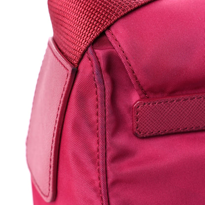 Prada Tessuto Nylon Saffiano Messenger Bag Fuxia 13 of 15