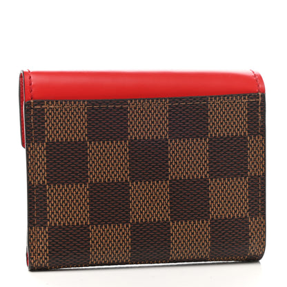 Louis Vuitton Damier Ebene Zoe Wallet Coquelicot 3 of 7