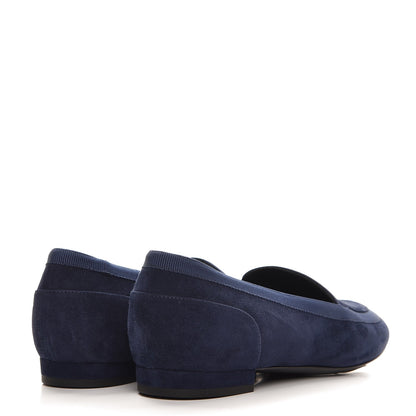 Chanel Suede CC Loafers 35.5 Navy 4 of 11