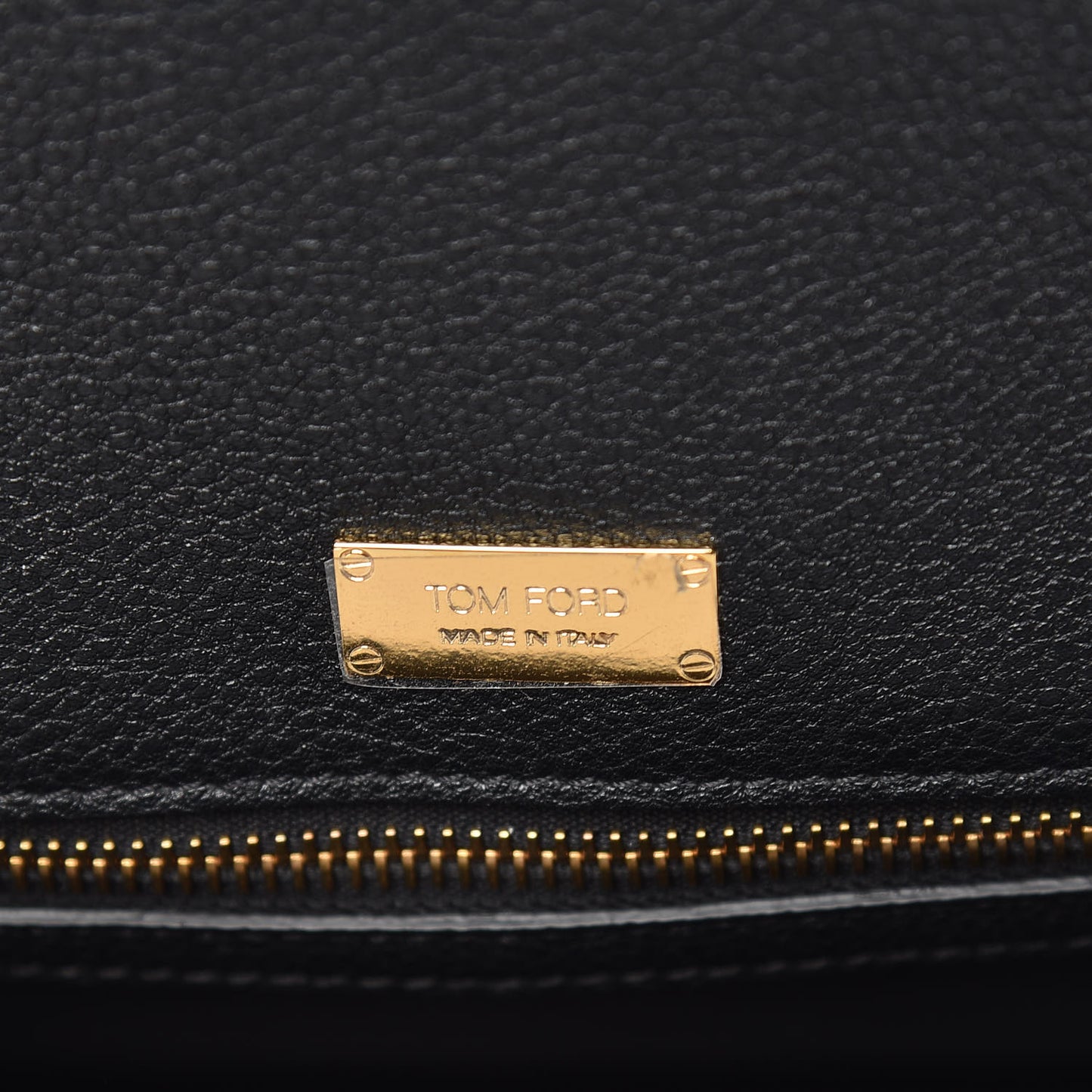 Grained Calfskin Tara Chain Shoulder Bag Black