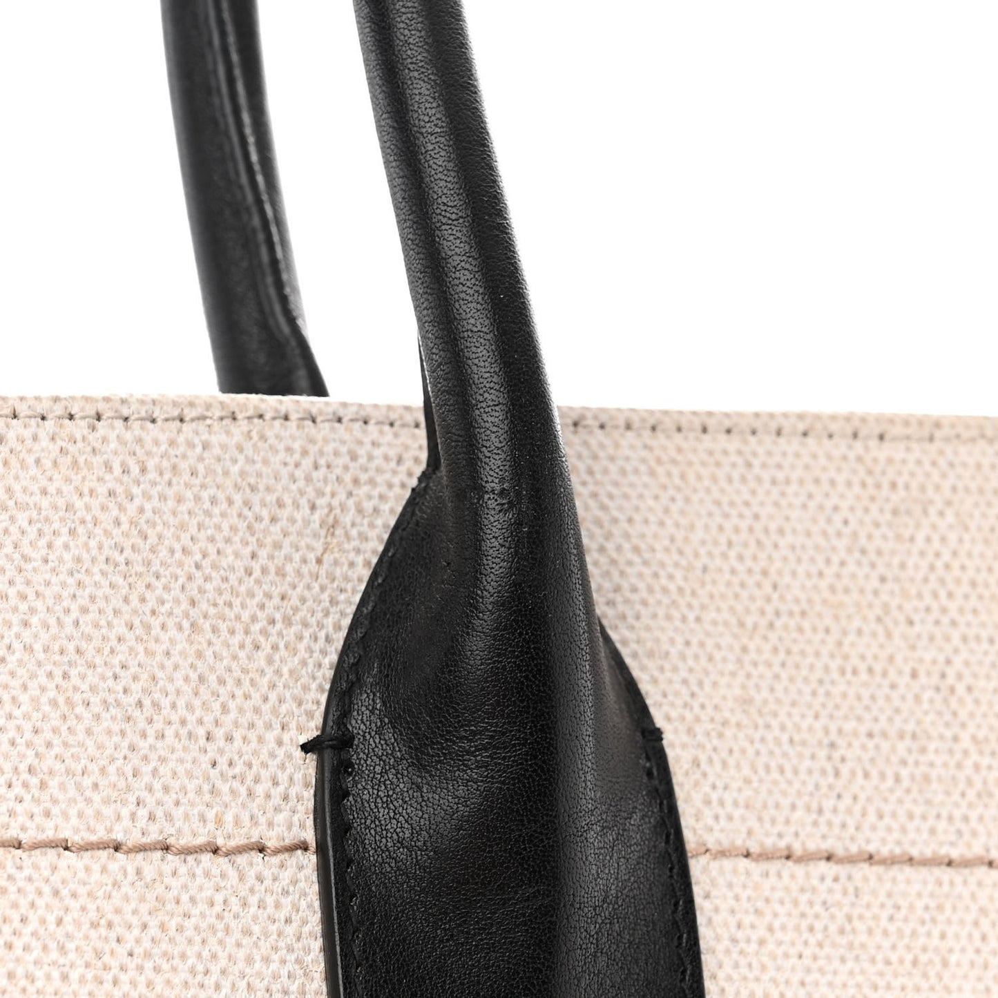 Linen Calfskin Rive Gauche Tote Optic White