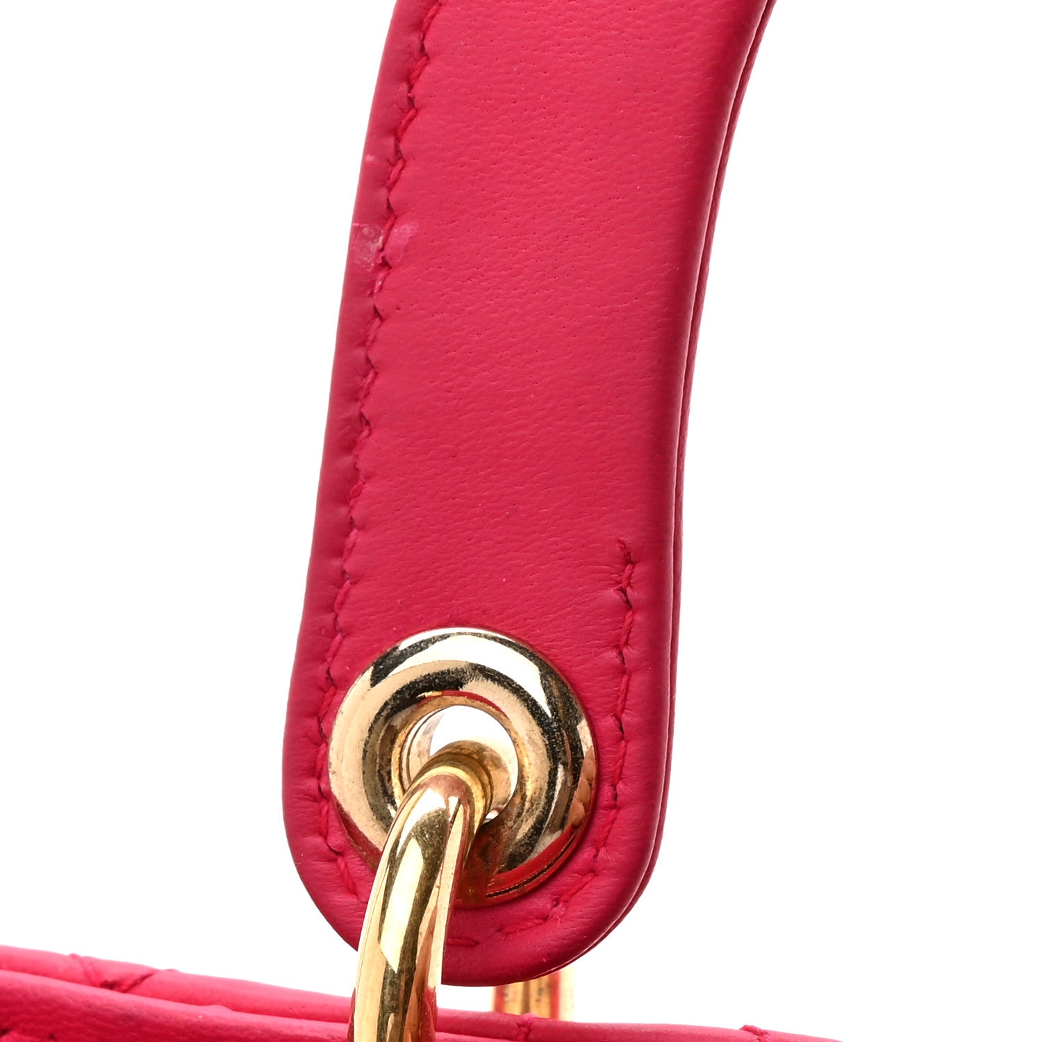 Christian Dior Lambskin Cannage Medium Lady Dior Fuchsia 16 of 16