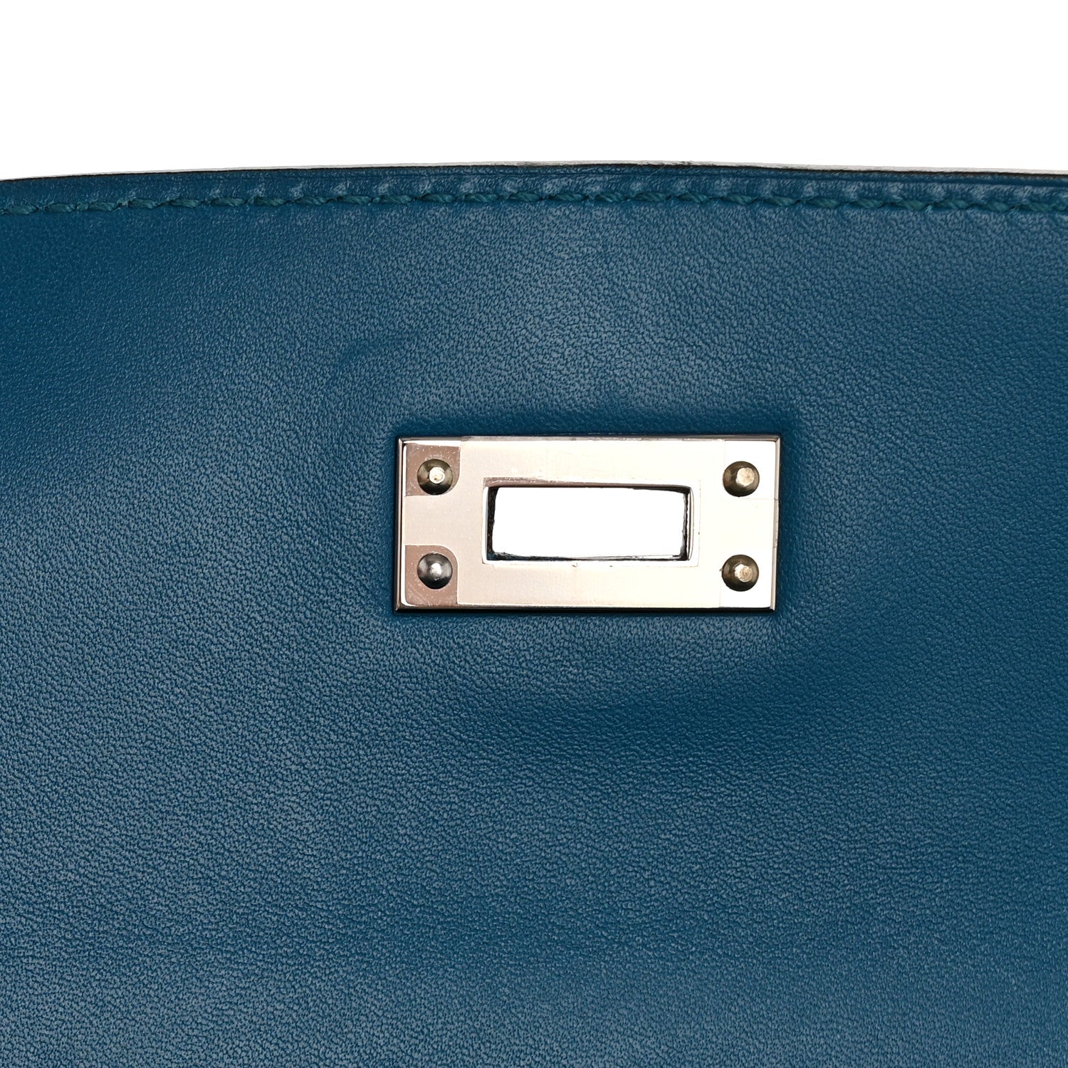 Hermes Tadelakt Kelly Sellier 25 Bleu Izmir 11 of 14