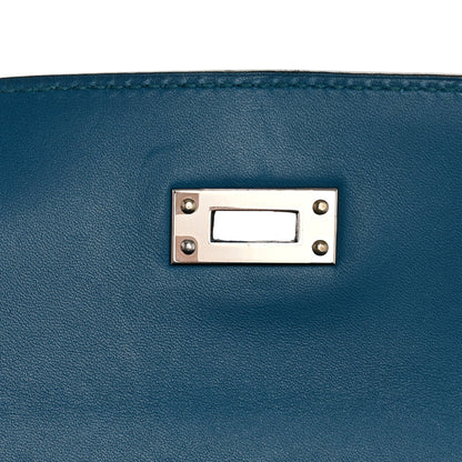 Hermes Tadelakt Kelly Sellier 25 Bleu Izmir 11 of 14