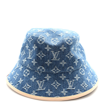 Louis Vuitton Monogram Denim Jacquard LV Remix Bucket Hat M Blue 4 of 8