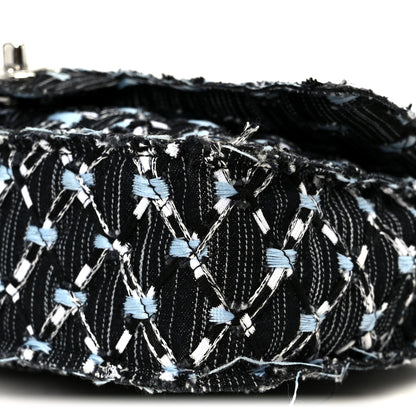 Chanel Denim Woven Medium Flap Light Blue 11 of 11