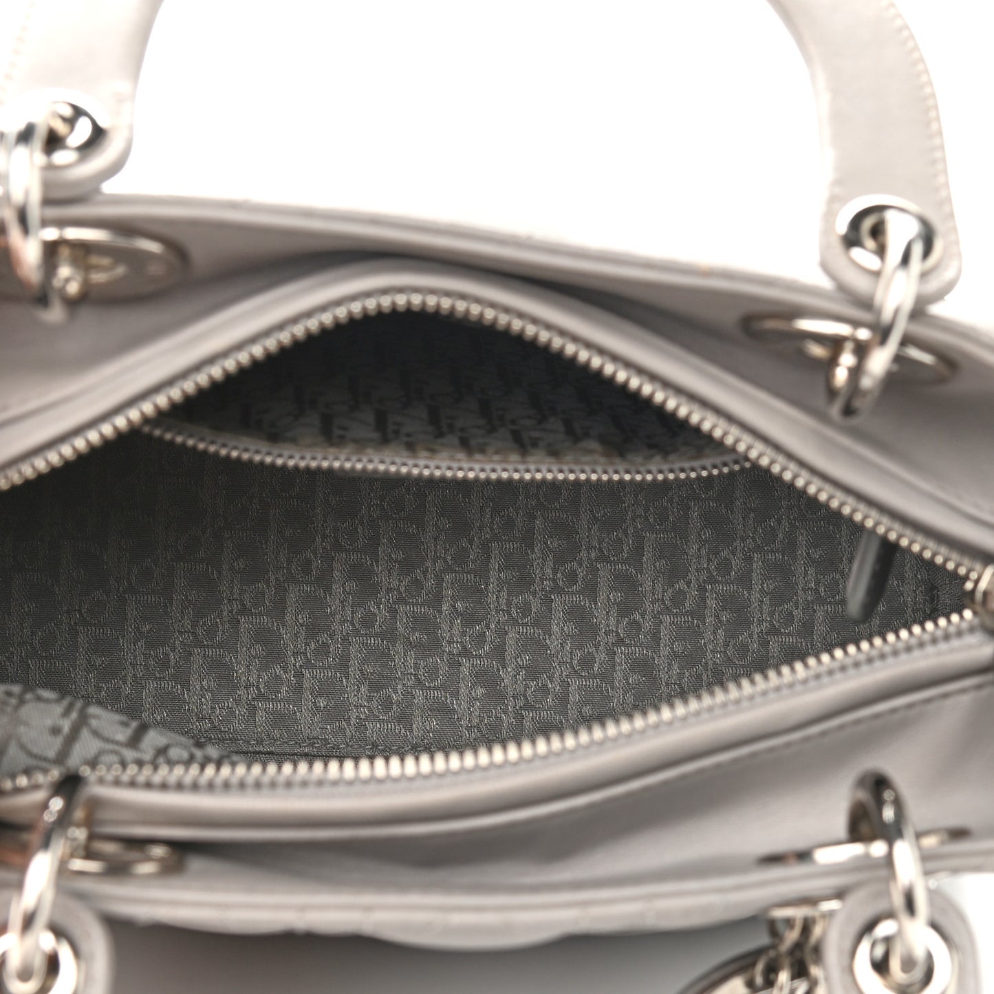 Lambskin Cannage Medium Lady Dior Grey