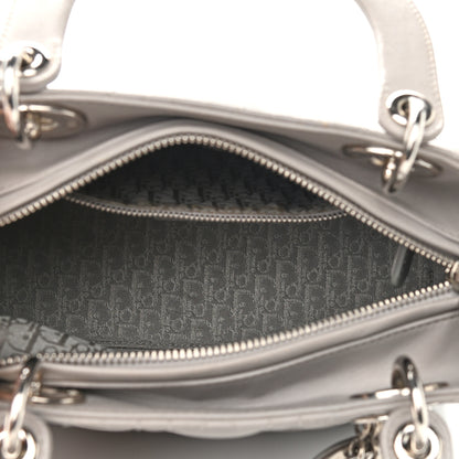 Christian Dior Lambskin Cannage Medium Lady Dior Grey 7 of 15