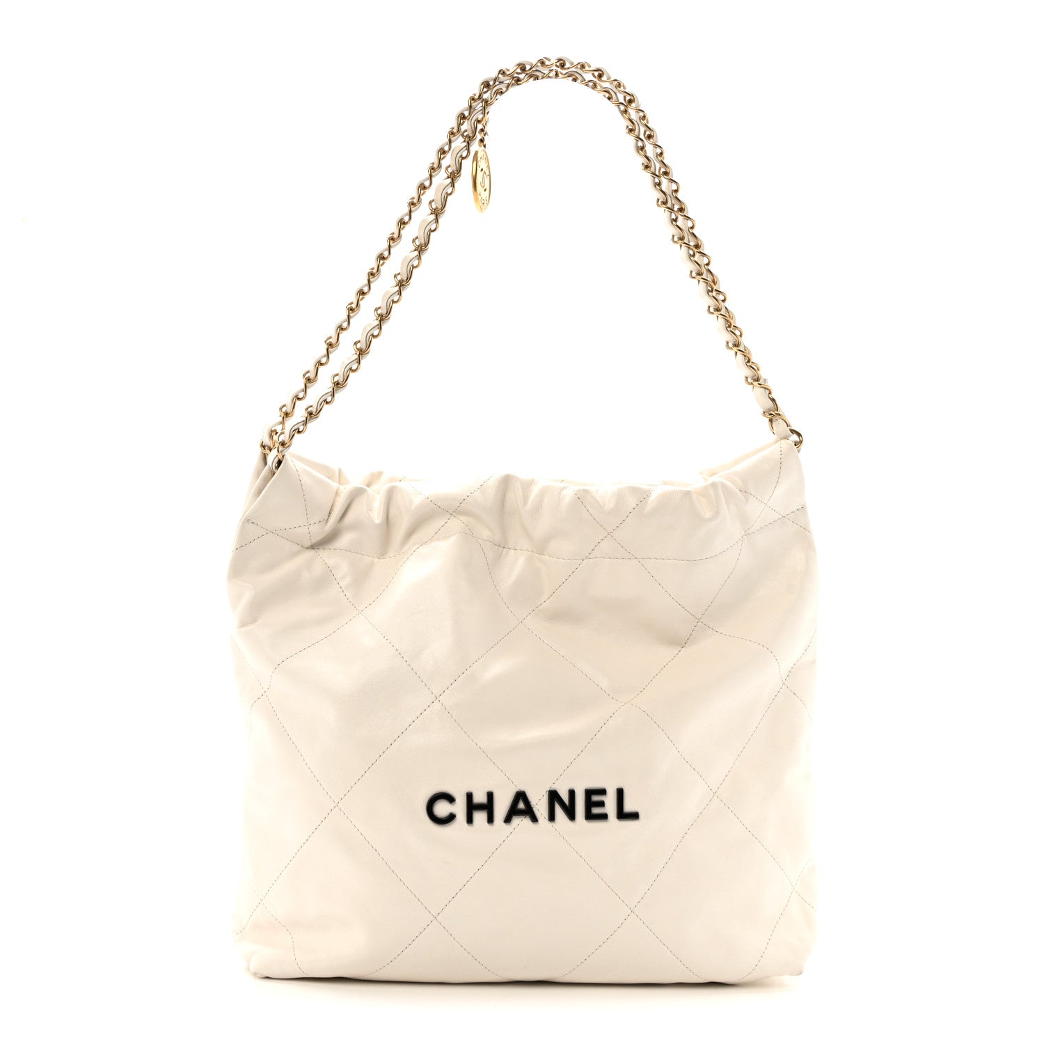 Chanel Calfskin Quilted Small Chanel 22 White 1 of 14