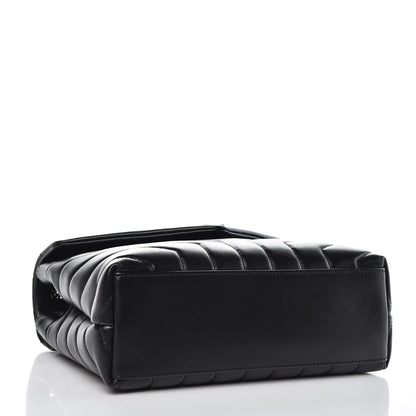 Saint Laurent Calfskin Y Quilted Monogram Small Loulou Chain Satchel Black 4 of 6