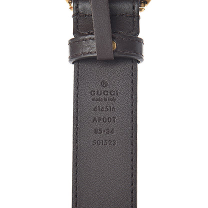 Gucci Moon Calfskin Double G 30mm Belt 85 34 Dark Cocoa 4 of 7