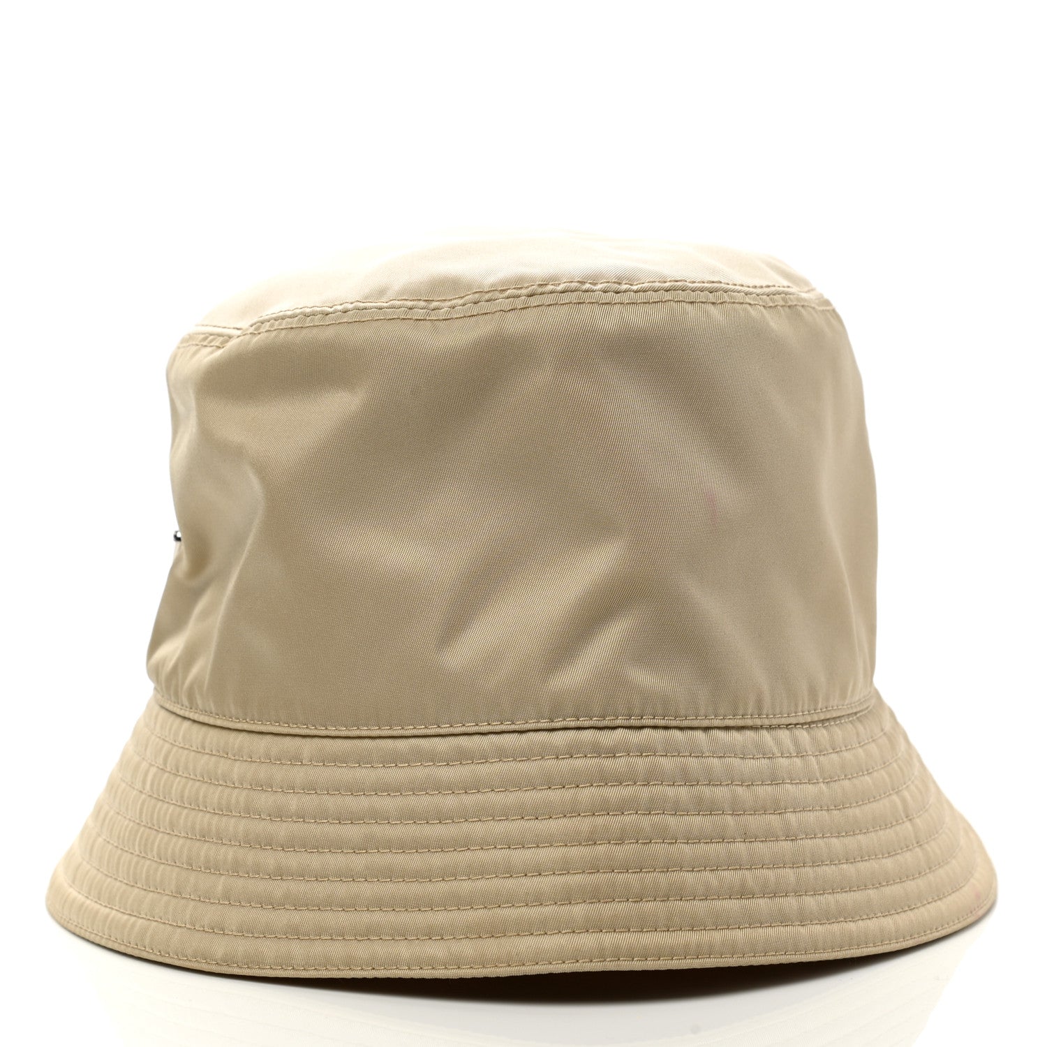 Prada Re-Nylon Metal Triangle Logo Womens Bucket Hat S Deserto 4 of 10