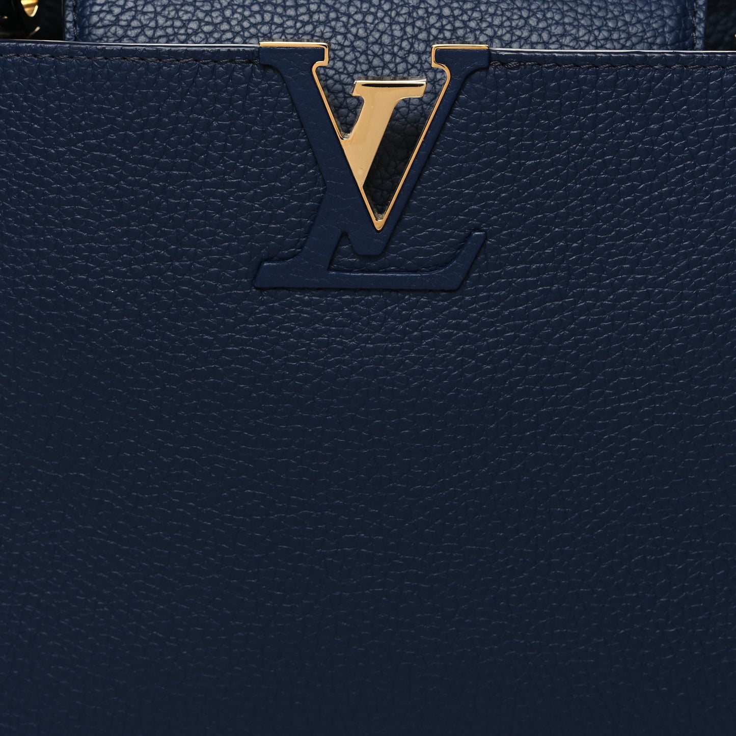 Taurillon Snakeskin Capucines MM Blue