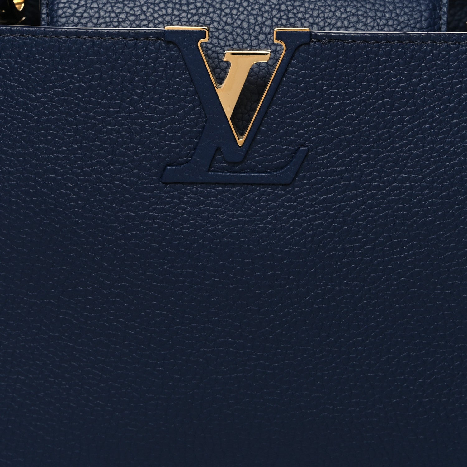 Louis Vuitton Taurillon Snakeskin Capucines MM Blue 7 of 10