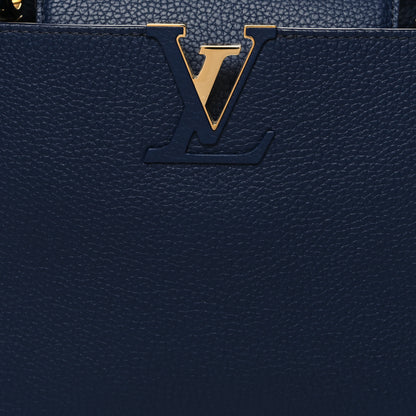 Louis Vuitton Taurillon Snakeskin Capucines MM Blue 7 of 10