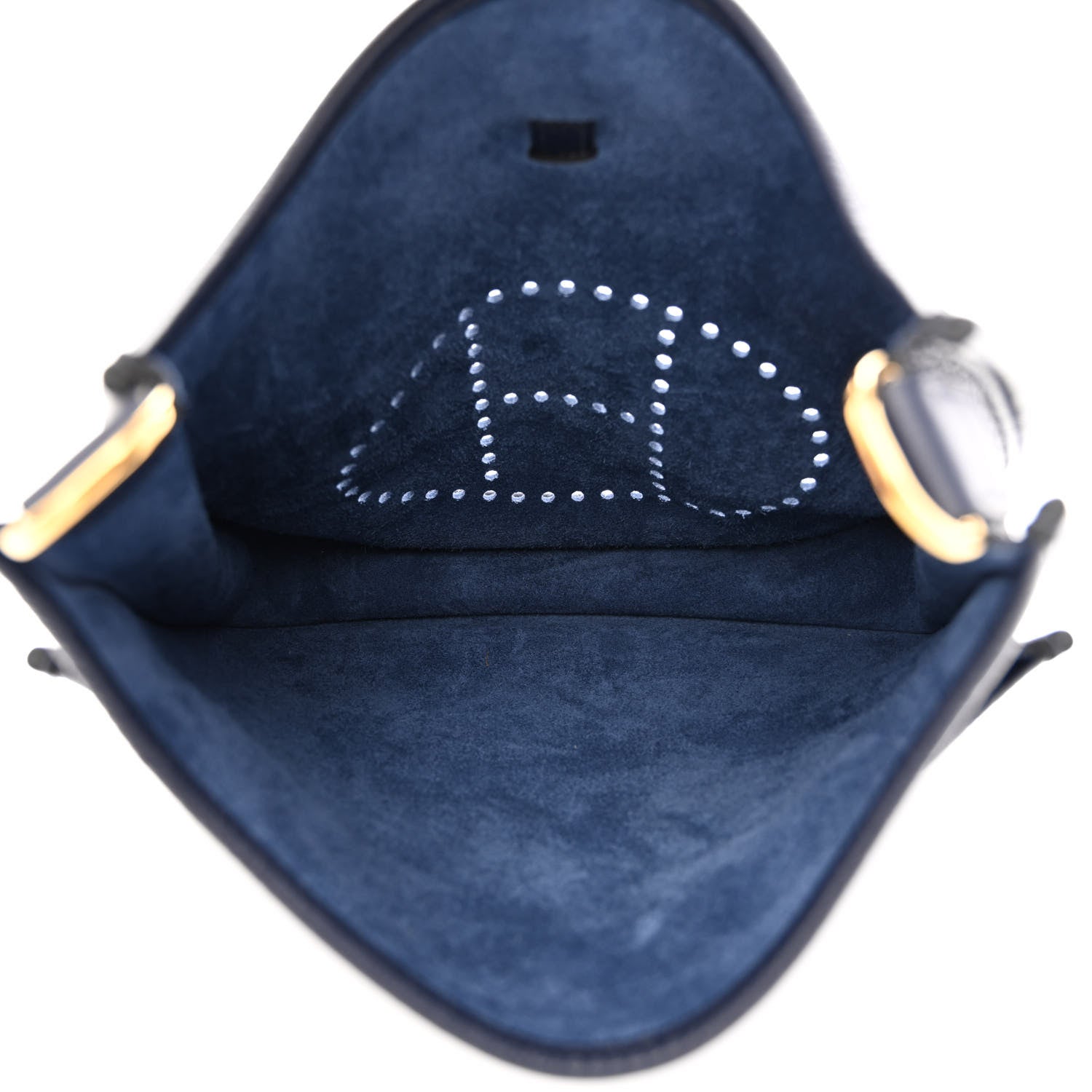 Hermes Taurillon Clemence Quadrille Evelyne III PM Bleu Nuit Bleu Saphir Anemone Capucine 5 of 10