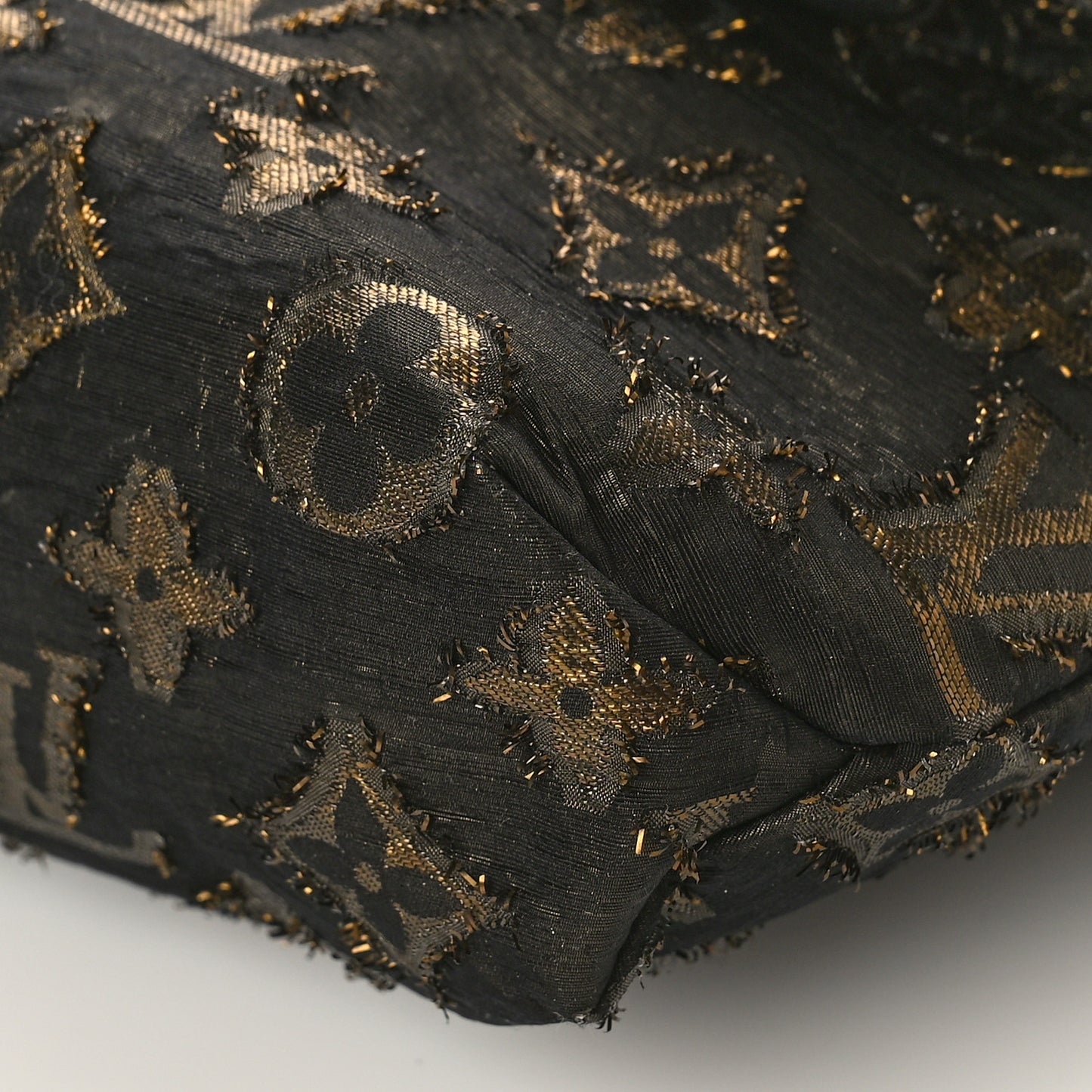 Lurex Quilted Monogram Altair Clutch Bronze