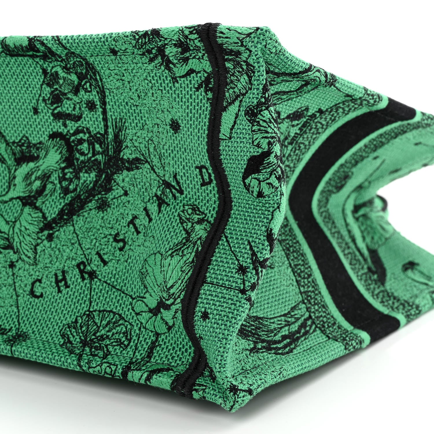 Christian Dior Canvas Embroidered Medium Zodiac Toile De Jouy Book Tote Green 10 of 10