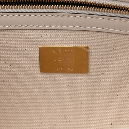 Fendi Canvas Vitello Seta FF Multicolor Embroidered Baguette Grezzo Multicolor Latte 6 of 8