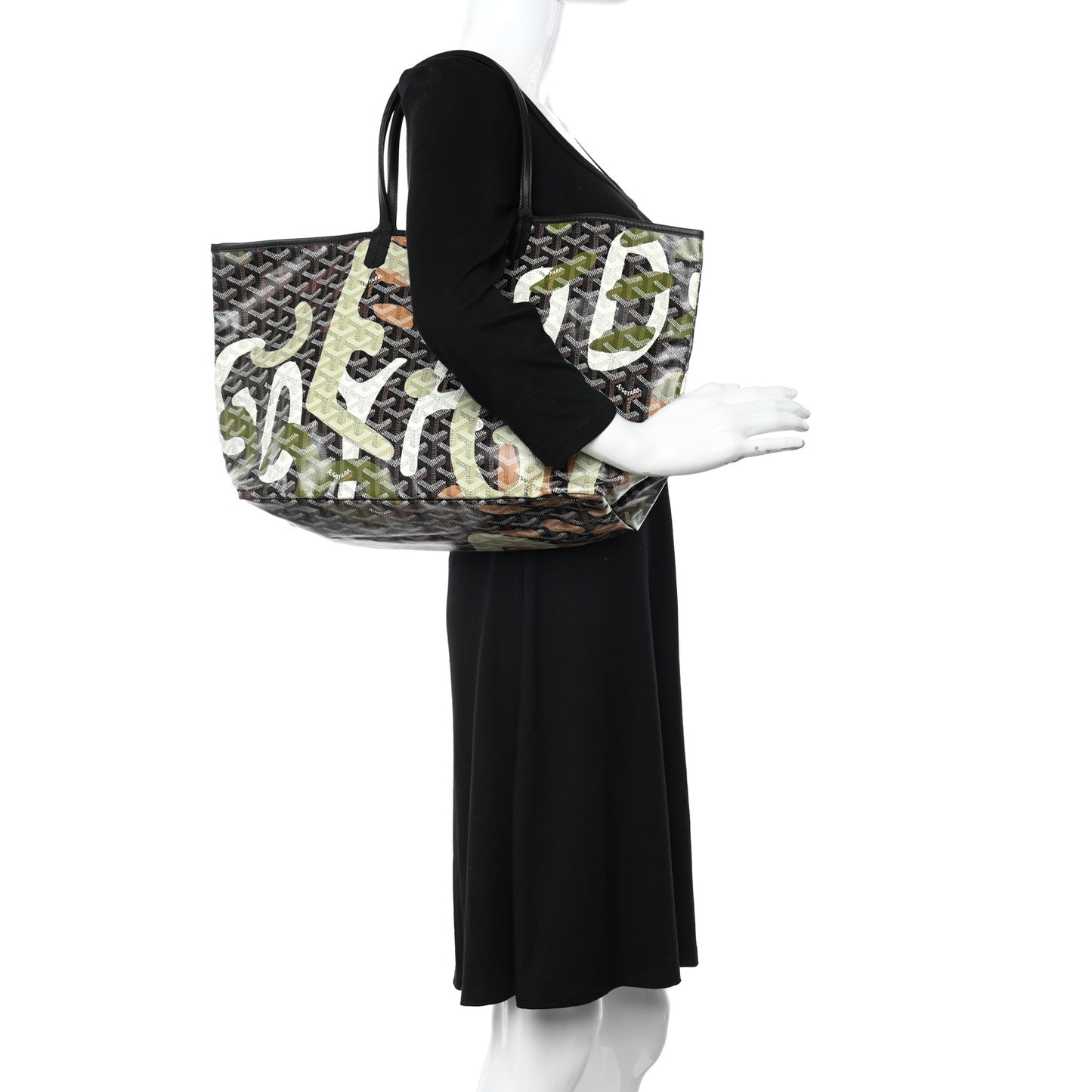 Goyardine Saint Louis Lettres Camouflage PM Black Green