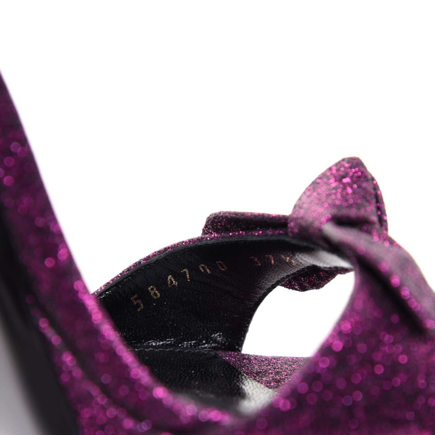 Glitter Hall Platform Sandals 37.5 Purple