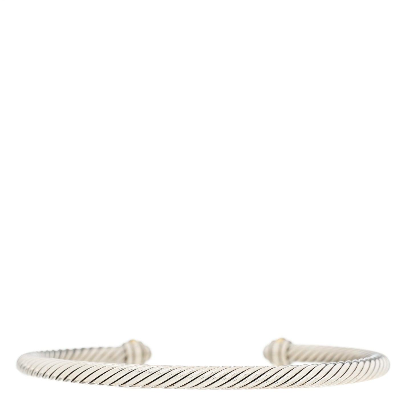 Sterling Silver 18K Yellow Gold 4mm Cable Classics Bracelet