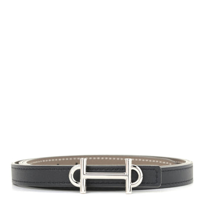 Hermes Swift Epsom 13mm Gamma Belt 85 Black Etoupe 1 of 7