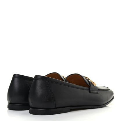 Hermes Calfskin Womens Colette Loafers 36 Black 4 of 8