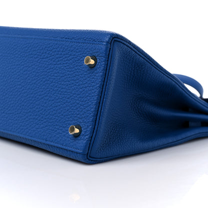 Hermes Togo Kelly Retourne 28 Bleu France 8 of 9