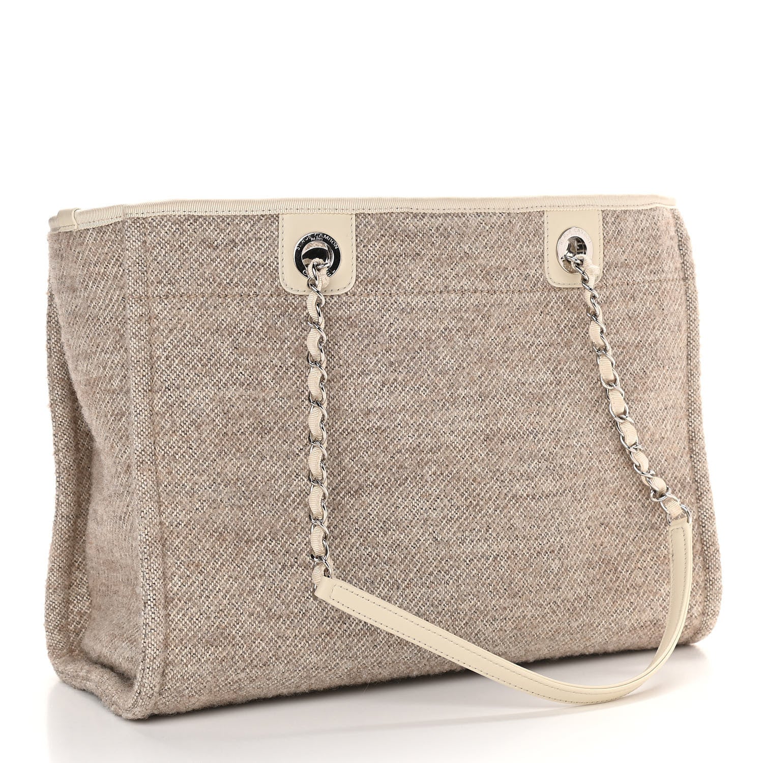 Chanel Mixed Fibers Small Deauville Tote Light Beige 2 of 9