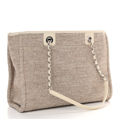 Chanel Mixed Fibers Small Deauville Tote Light Beige 2 of 9