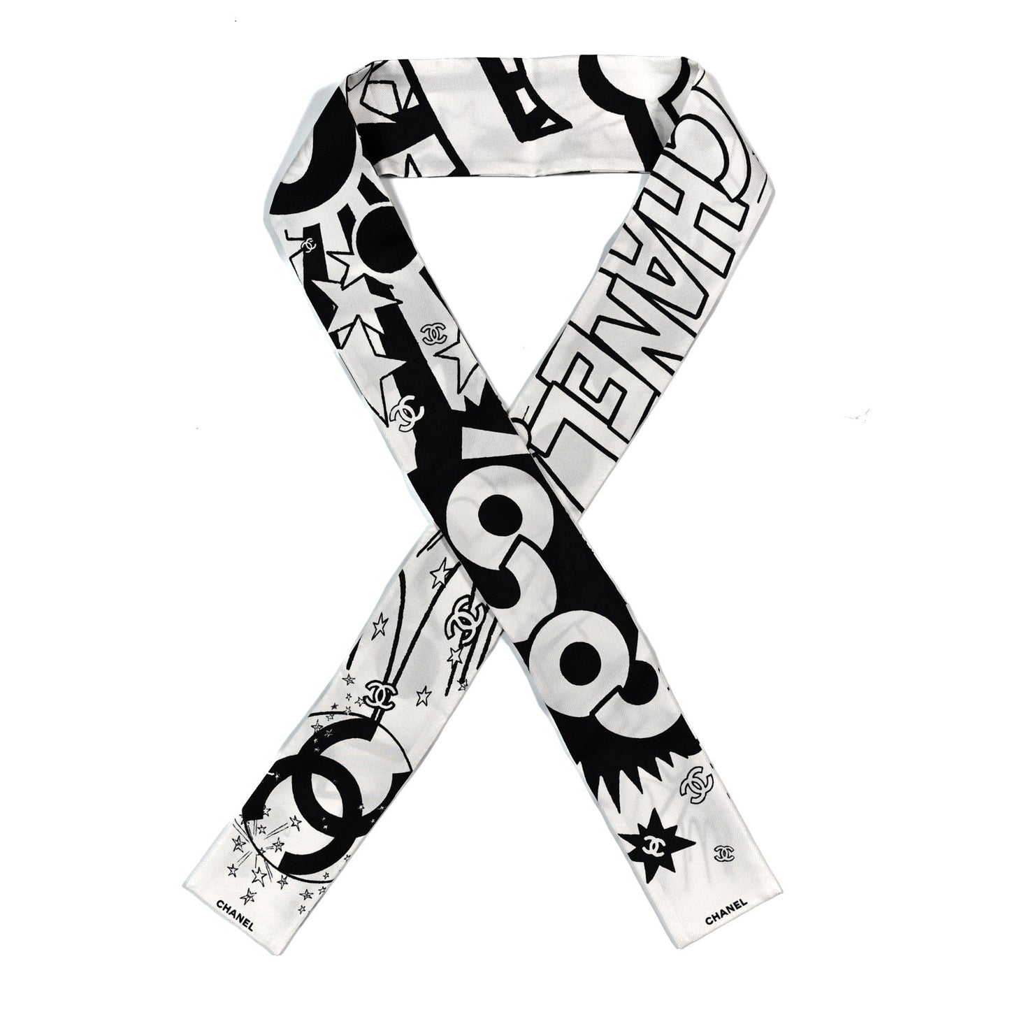 Silk CC Comics Slim Bandeau White Black